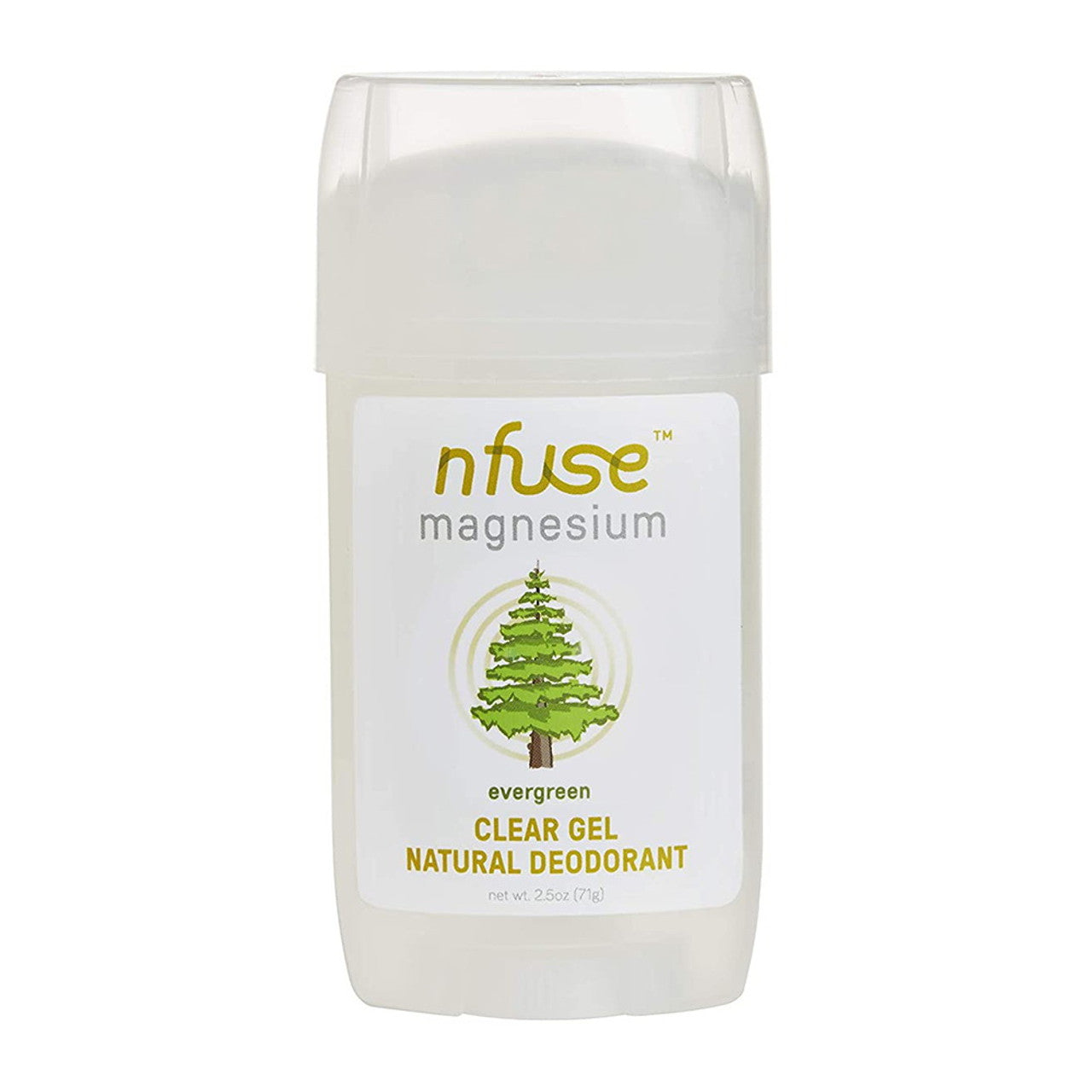 Nfuse Evergreen Magnesium Clear Gel Natural Deodorant, 2.5 Oz