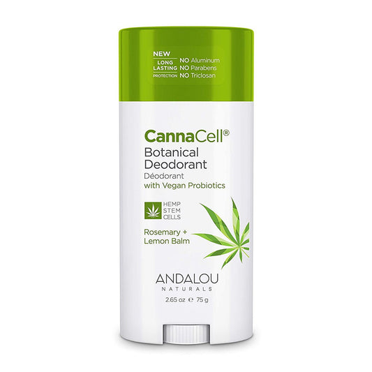 Andalou Naturals Cannacell Rosemary and Lemon Balm Deodorant, 2.65 Oz