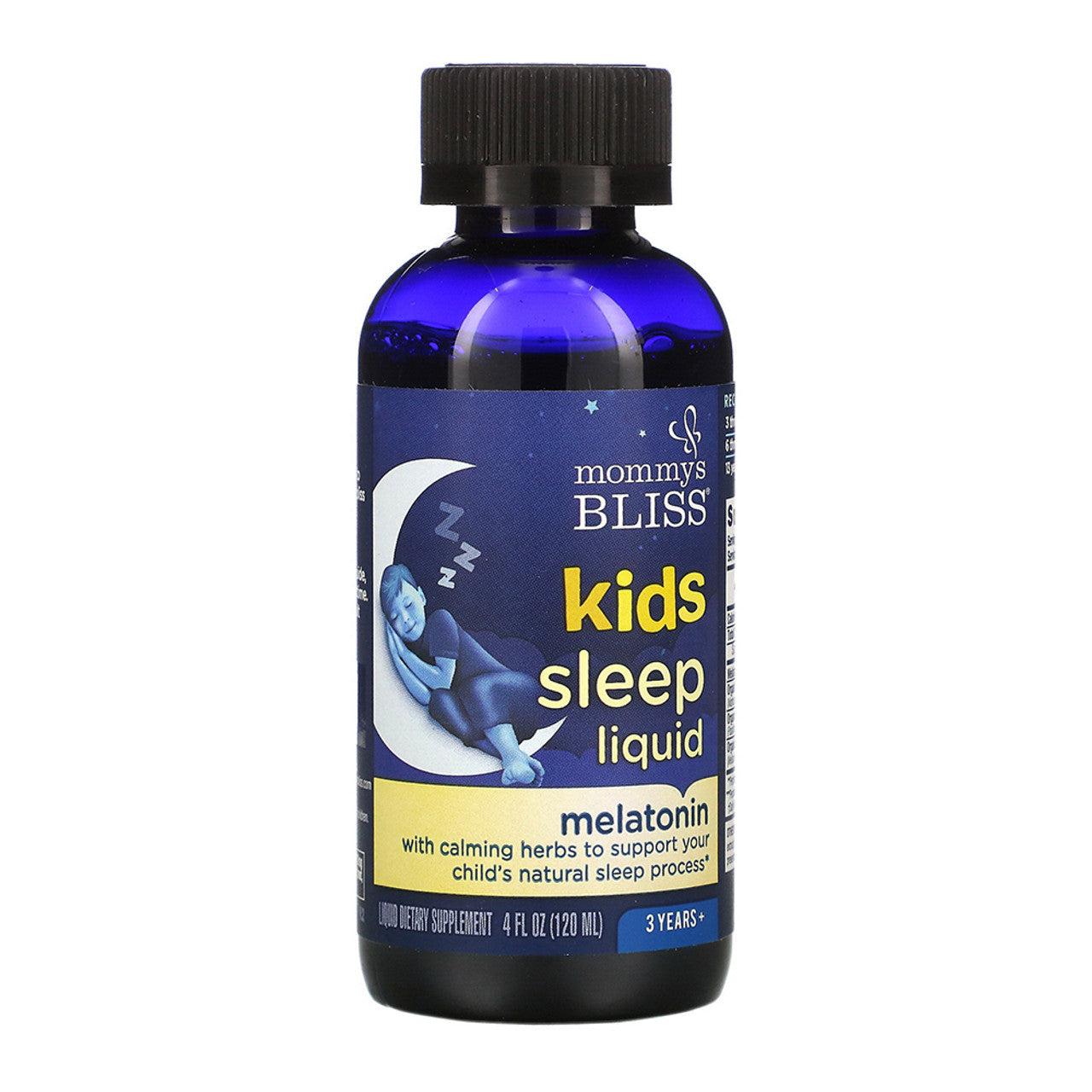 Mommy's Bliss Kids Sleep Liquid with Melatonin, Kids 3 Yrs +, Natural Grape, 4 Oz