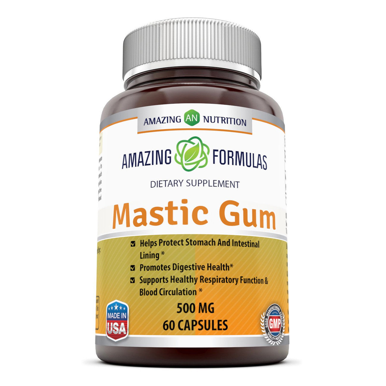 Amazing Formulas Mastic Gum 500 mg Per Serving Capsules, 60 Ea