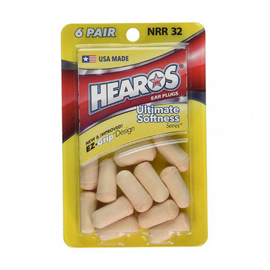 Hearos Ultimate Softness Series Ear Plugs, High Protection, 6 Pairs