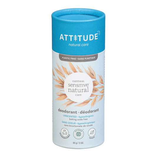 Attitude Sensitive Skin Unscented Deodorant, 3 Oz