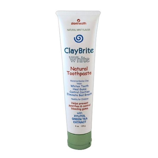 Zion Health Claybrite White Natural Toothpaste, 4 Oz