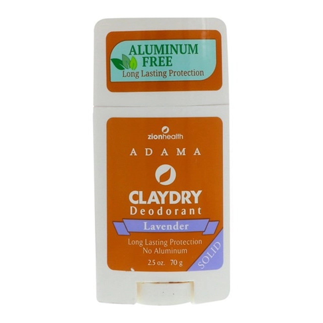 Zion Health Adama Minerals Clay Dry Deodorant Stick Lavender, 2.5 Oz