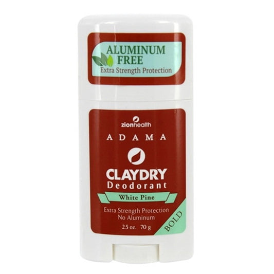 Zion Health Adama Clay Dry Deodorant, White Pine, 2.5 Oz