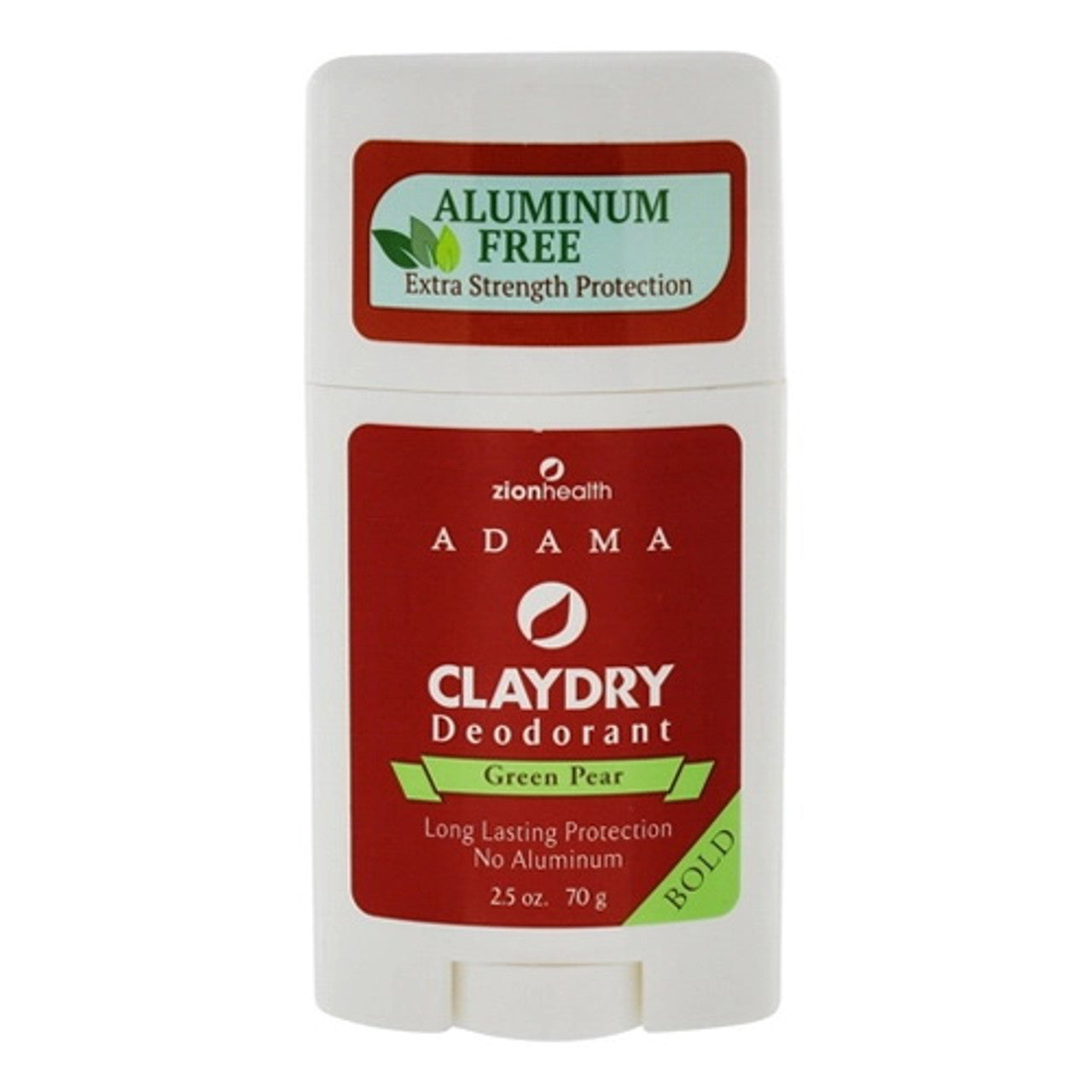 Zion Health Adama Clay Dry Deodorant Green Pear, 2.5 Oz