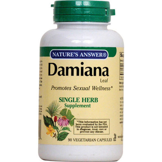 Natures Answer Damiana Leaf Vegetarian Capsules - 90 Ea