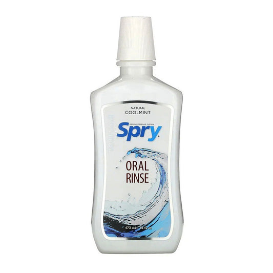 Xlear Spry Oral Rinse, Natural Cool mint, Clear, 16 Oz