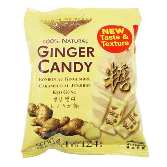 Prince Of Peace Ginger Candy Chews, 100% Natural - 4.4 Oz
