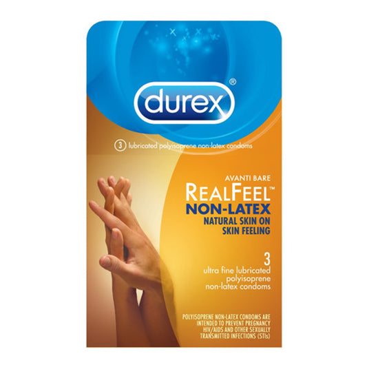 Durex Real Feel Avanti Bare Polyisoprene Condoms, Non-Latex - 3 Ea