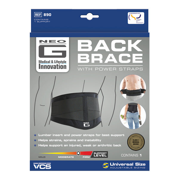 BACK BRACE W STRAP