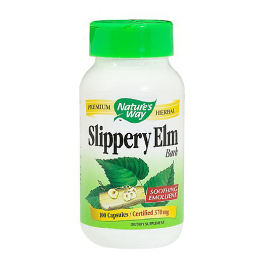 Natures Way Premium Herbal Slippery Elm Bark 400 Mg Capsules - 100 Ea