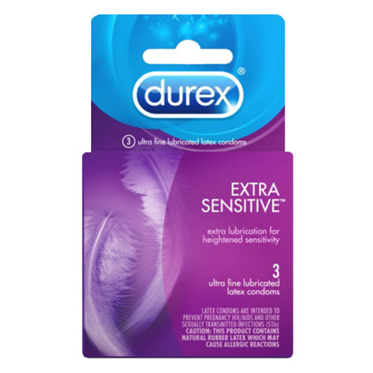 Durex Extra Sensitive Lubricated Condoms - 3 Ea