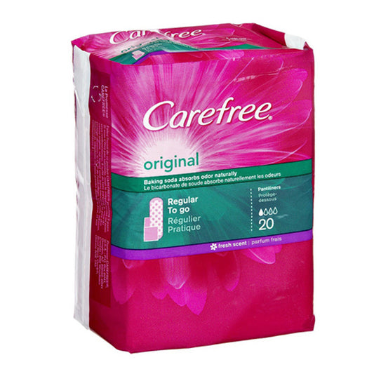 Carefree Original Regular To Go Fresh Scent Pantiliners, 20 Ea, 3 pack