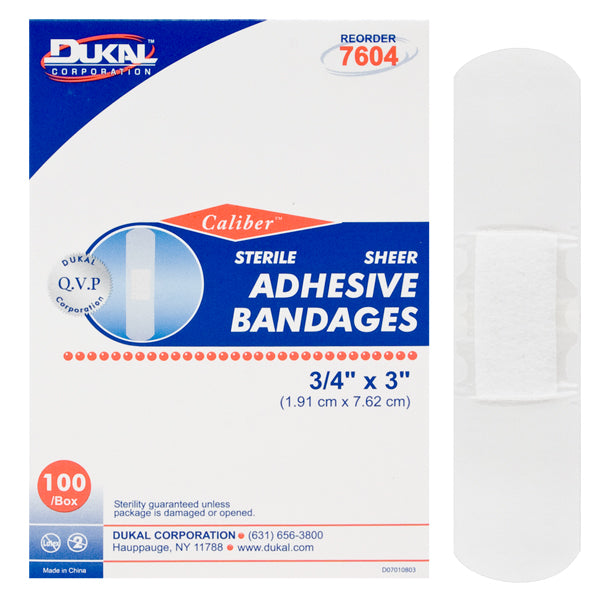 DUKAL BANDAGE 3/4 X3" SHEER STRIP LF