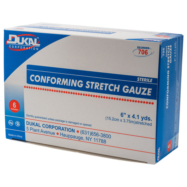 DUKAL GAUZE CONFORM STRETCH 6" STRL