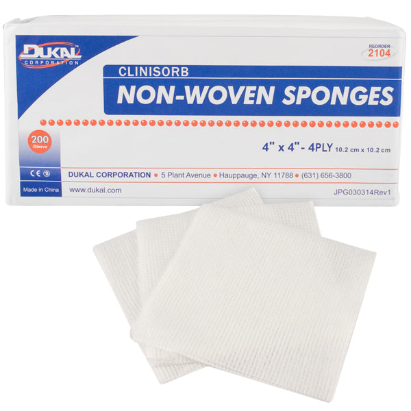 DUKAL GAUZE SPONGE NON-WOVEN 4X4 4PL