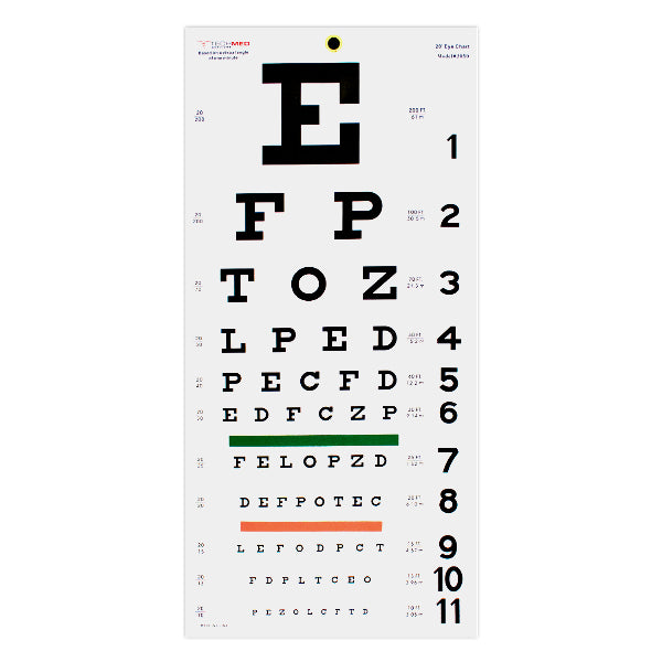 EYE CHART SNELLEN 20 FT