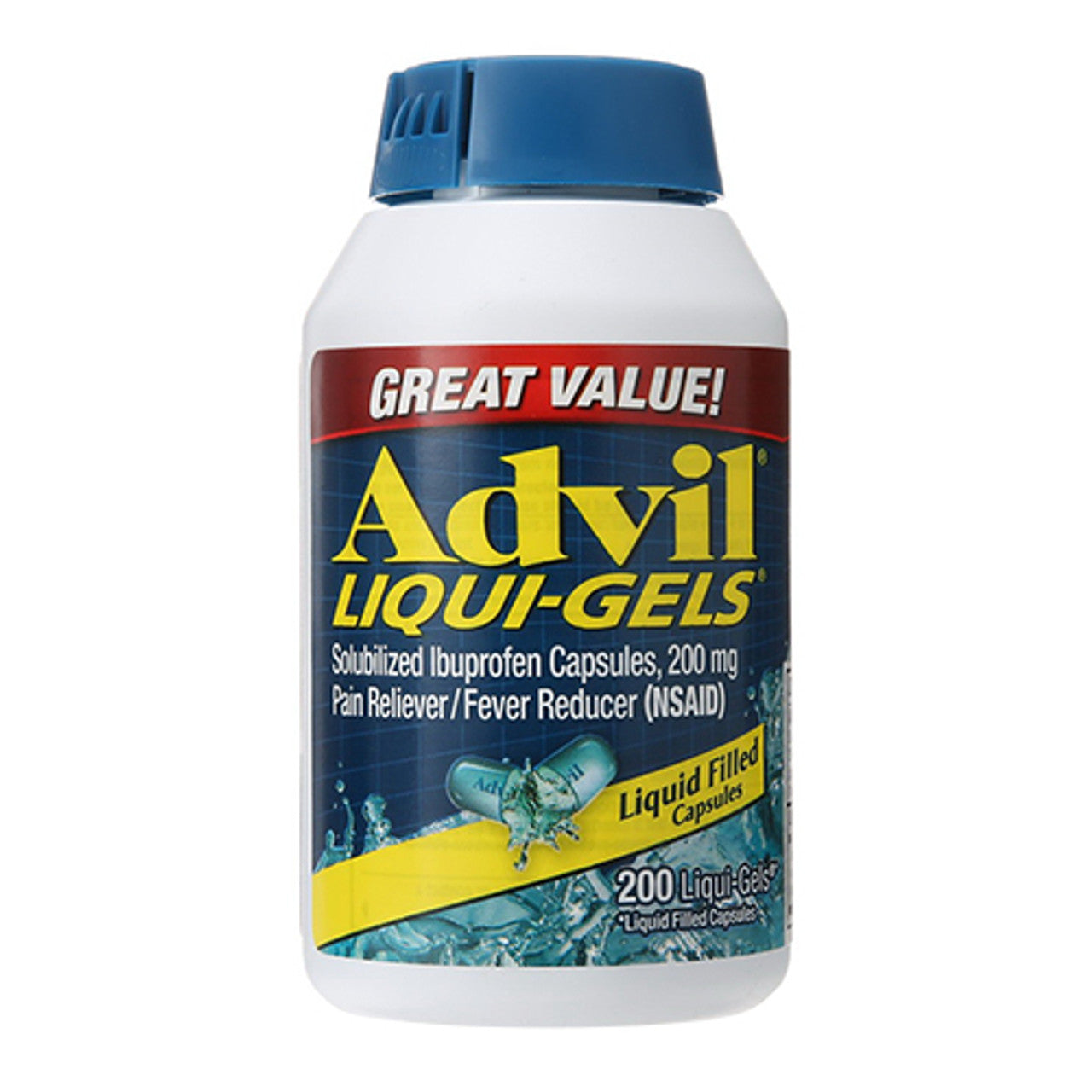 Advil Liqui-Gels, Liquid Filled 200 Mg Capsules - 200 Ea