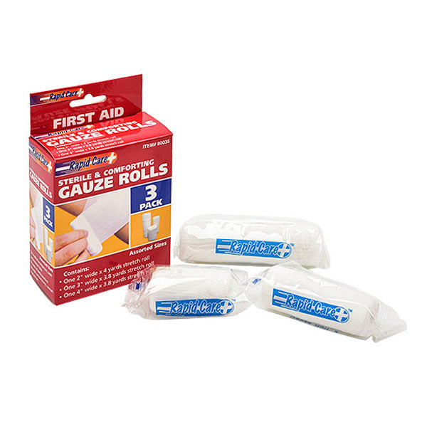 GAUZE ROLL 3PK STERILE