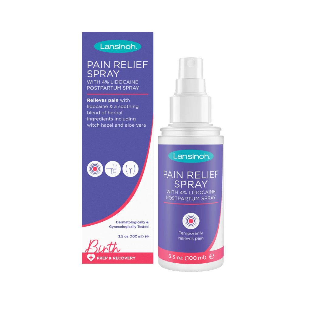 Lansinoh Pain Relief Postpartum Perineal Lidocaine Spray 3.5 oz