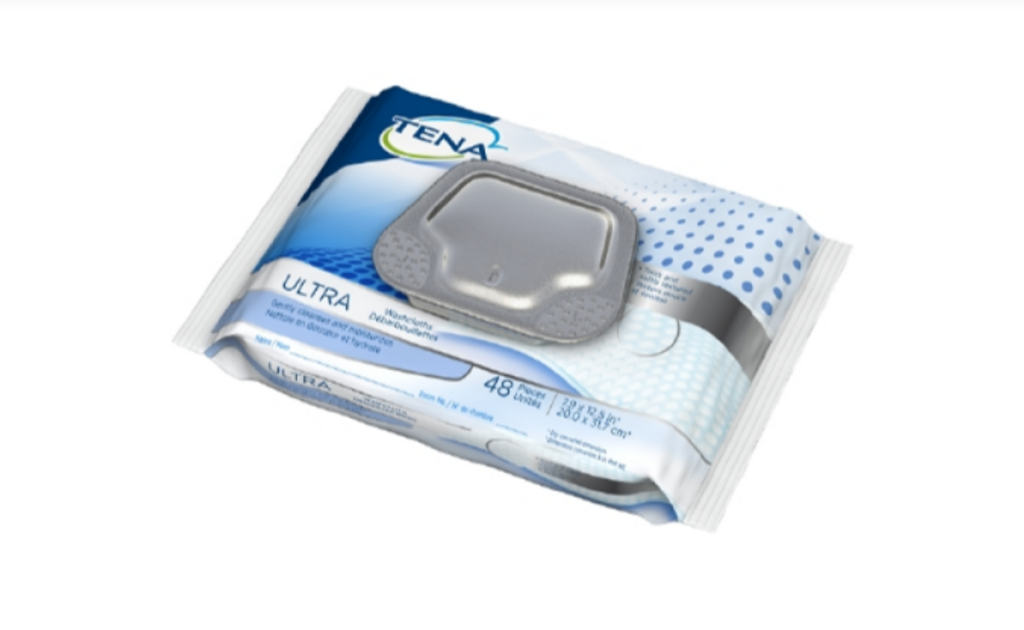 McK TENA Personal Wipe Classic Soft Pack Aloe Vitamin E Chamomile Scented 96 CT
