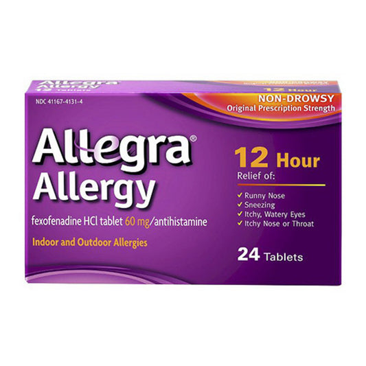 Allegra Allergy Relief 12 Hour Non-Drowsy Tablets - 24 Ea