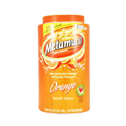 Metamucil Multihealth Fiber Supplement Powder, Smooth Orange - 48.2 Oz