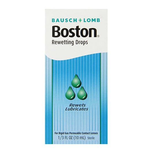 Bausch And Lamb Boston Rewettinging Drops For Contact Lenses - 10 Ml