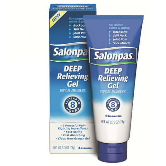 Salonpas Deep Muscles Pain Relieving Gel, Topical Analgesic- 2.75 Oz