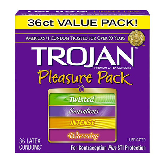 Trojan Pleasure Pack Latex Condoms - 36 Ea