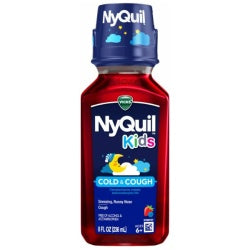 Vicks Childrens Nyquil Cold Cough Multi-Symptom Relief Liquid, Cherry 8 Oz