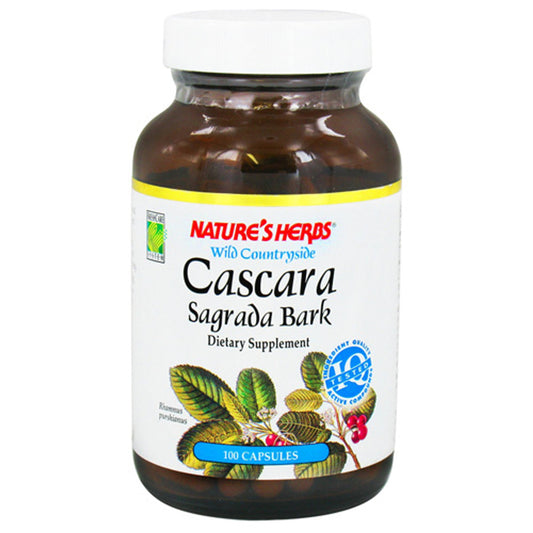 Natures Herbs Cascara Sagrada Bark Capsules - 100 Ea