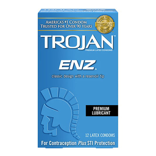 Trojan Enz Lubricated Latex Condoms - 12 Ea/Pack