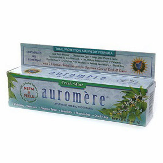 Auromere Ayurvedic Herbal Toothpaste, Fresh Mint, 4.16 Oz
