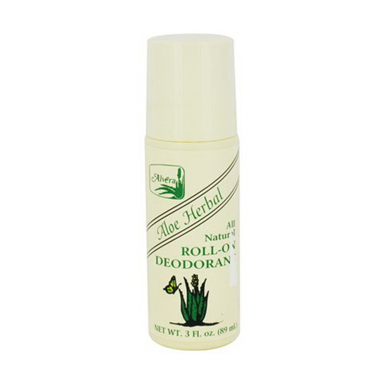 Alvera All Natural Roll-On Deodorant, Aloe Herbal - 3 Oz