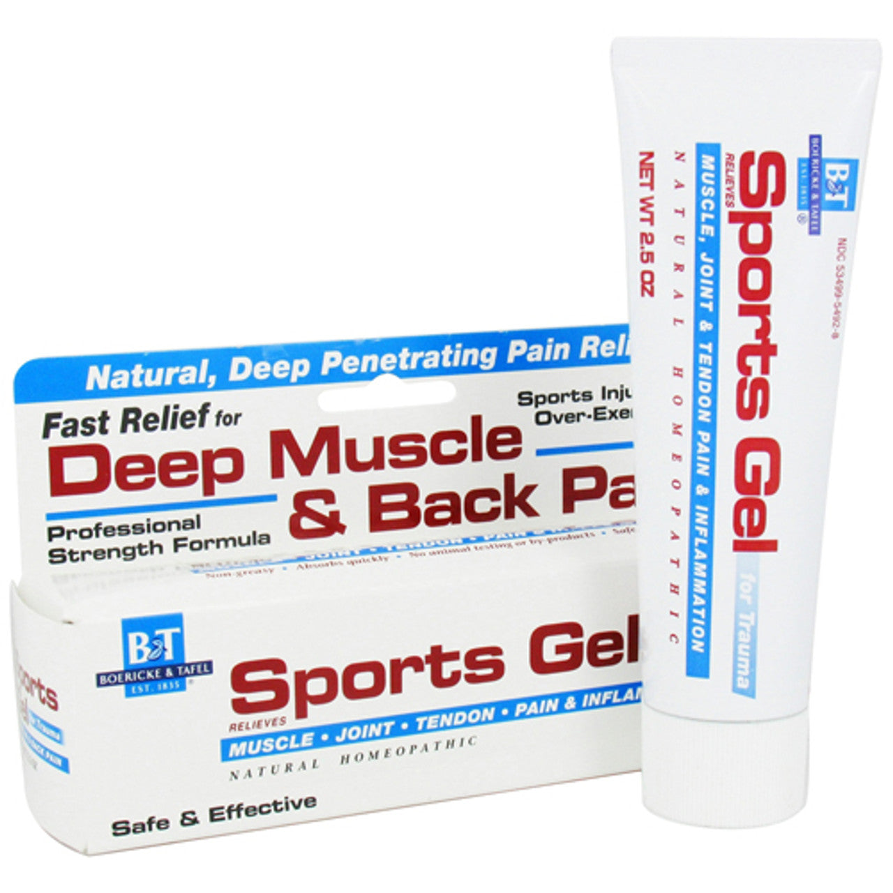 Boericke And Tafel Sports Gel For Deep Muscle And Back Pain - 2.5 Oz