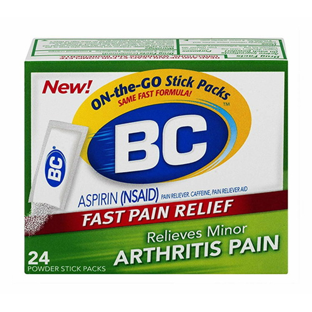 BC Aspirin Fast Pain Relief Arthritis Strength Powder Packets - 24 Ea