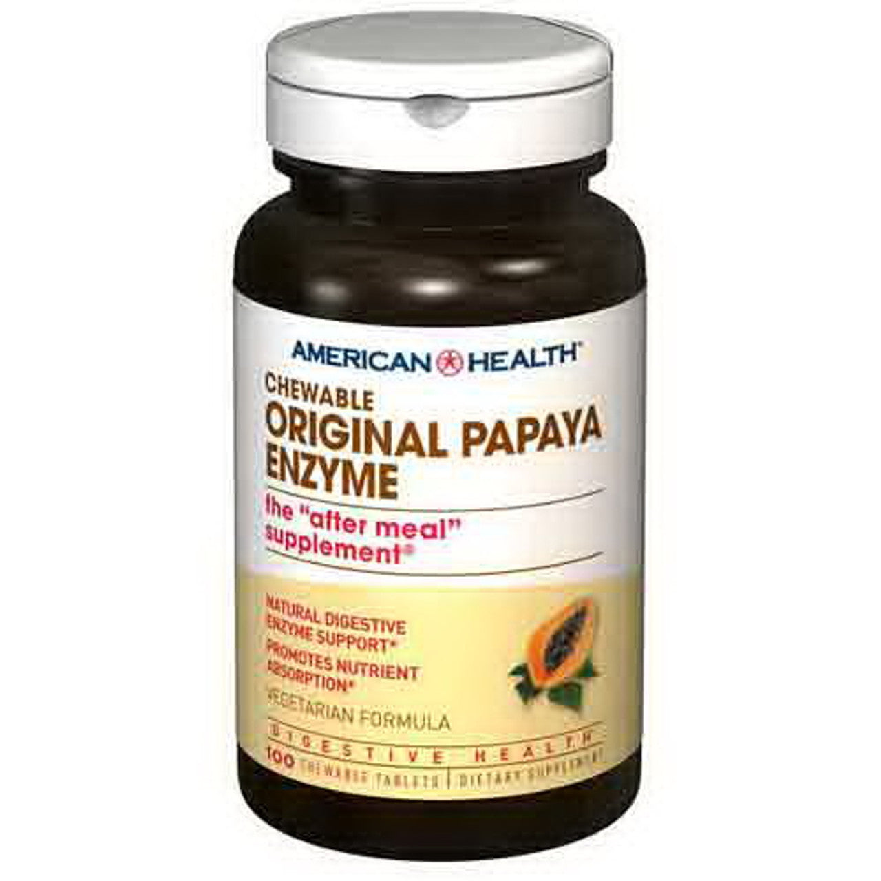 American Health Original Papaya Enzyme Chewable Tablets - 100 Ea