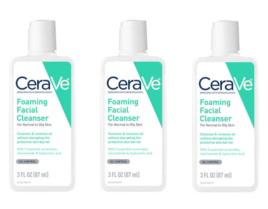 BL Cerave Foaming Facial Cleanser Oil Control 3oz - Pack of 3