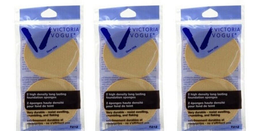 BL Victoria Vogue #212 Round Sponge 2 Count Foundation - Pack of 3