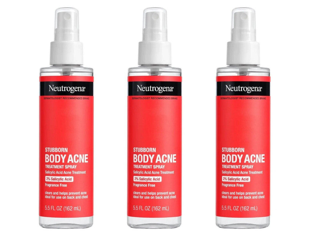 BL Neutrogena Stubborn Body Acne Treatment Spray 5.5oz - Pack of 3