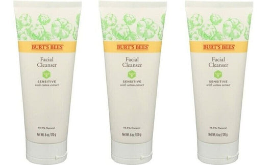 BL Burts Bees Facial Cleanser 6oz Sensitive - Pack of 3