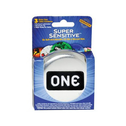 One Super Sensitive Condoms - 3 Ea
