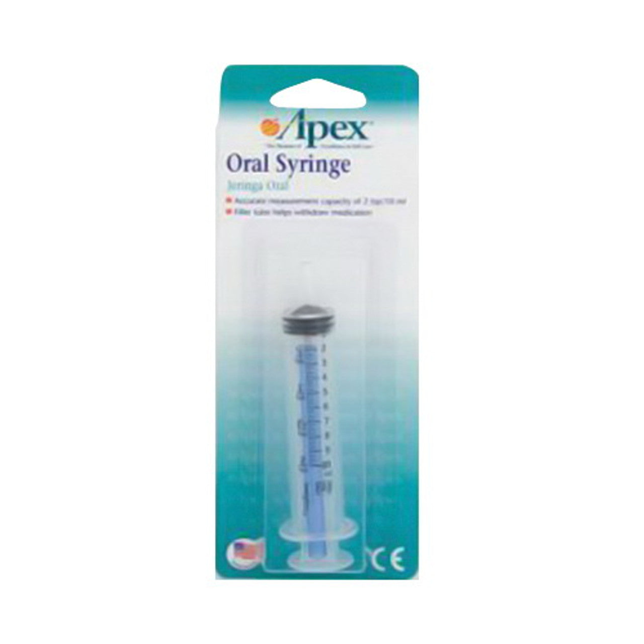 Apex Oral Syringe Medicine Medication With Filler Tube - 10 Ml